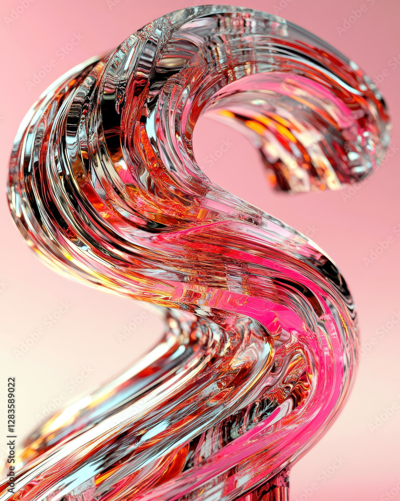 Poster dynamic flow of currency symbol captured in vibrant hues and modern design