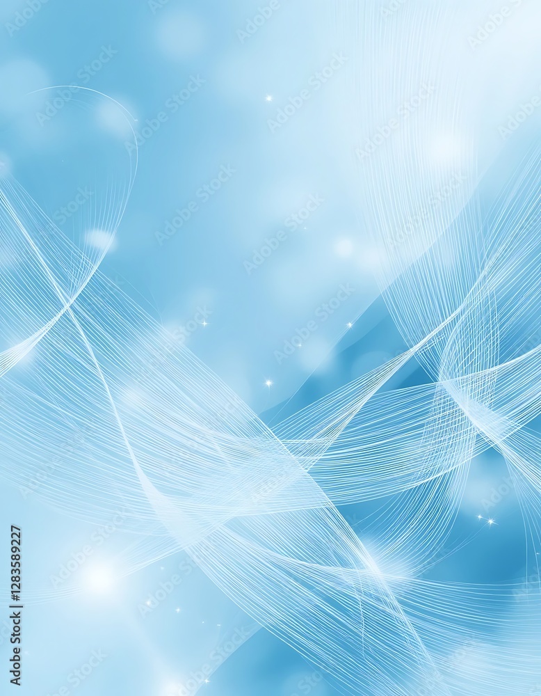 Poster white lines curves and lights make up this appealing image