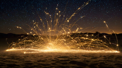 fireworks in the night