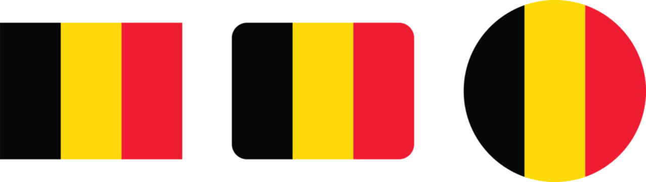 Belgium Flag Designs in Various Shapes