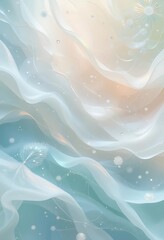 Abstract artwork representing swirling ethereal colors and a soft ambiance