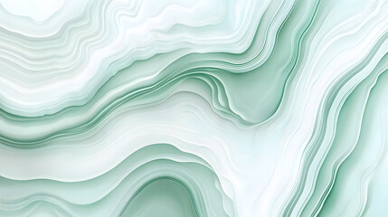 Abstract Green and White Marble Texture