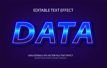 Data editable text effect, 3D editable text.