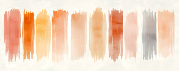 Abstract Watercolor Brushstrokes, Earthy Hues in Vertical Stripes, Creating a Serene and Calming Atmosphere.