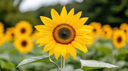 Obraz premium Bright sunflower in a field