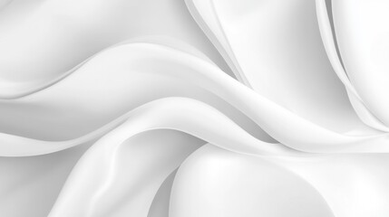 Obraz premium White satin fabric flowing and forming elegant curves