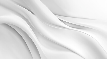Naklejka premium White satin fabric flowing and forming elegant curves