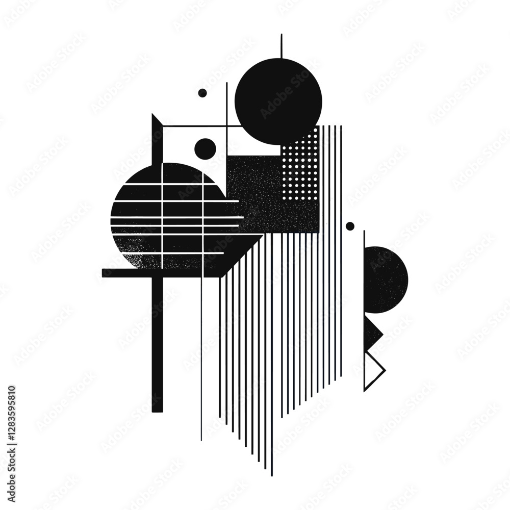 Poster abstract geometric shapes illustration patterns design vector