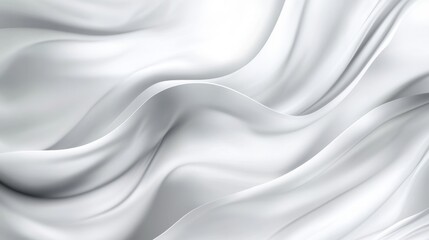 Obraz premium White satin fabric flowing smoothly creating elegant waves