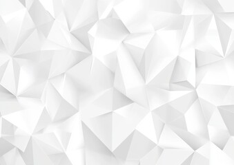 White abstract low poly background creating dynamic triangular pattern