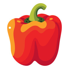 One bell pepper vector illustration vegetable food vector