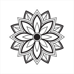 Outline Mandala for Coloring Book Page. Oriental Mandala vector. Mandala Coloring book line art vector illustration.