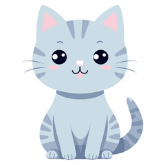 Obraz premium Happy cat illustration kitten cute vector