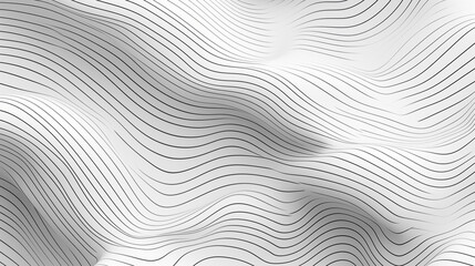 Abstract Wavy Line Pattern on White Background: Aesthetic and Modern Design