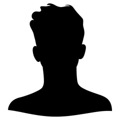 Chubby people avatar silhouette shoulders portrait vector