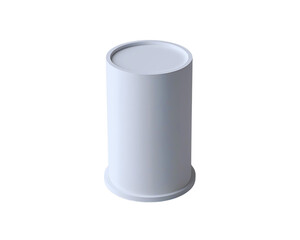 White Cylindrical Objects on a White Background isolate