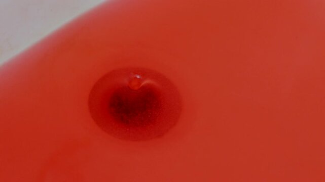 Bloody Water Going down the Bathtub Drain