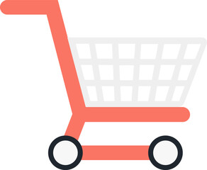 shopping cart flat web icon concept