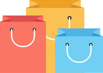 shopping bag flat web icon concept