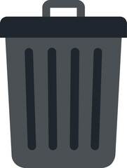 trash bin flat web icon concept