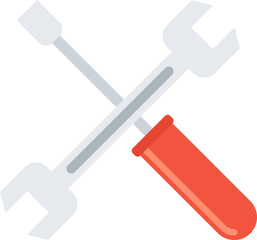 settings flat web icon concept