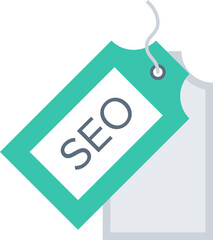 seo tags flat web icon concept