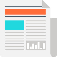 business news flat web icon concept