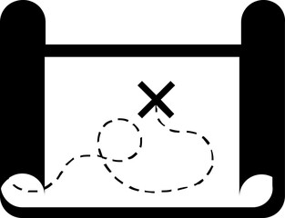 map flat web icon concept