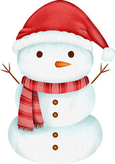 watercolor snowman