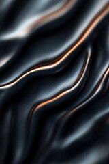 Fototapeta premium Dark, flowing fabric with subtle highlights. Luxurious texture and deep shadows.