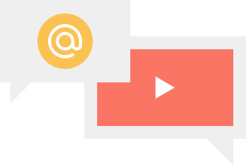 digital marketing flat web icon concept