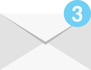 incoming message flat web icon concept