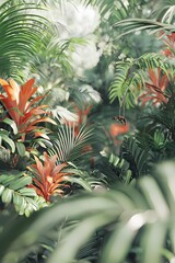 The vitality of tropical rainforest under the sunshine