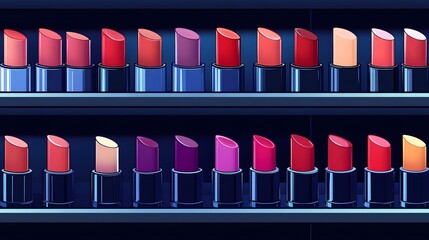 Fashionable lipstick displayed under soft light