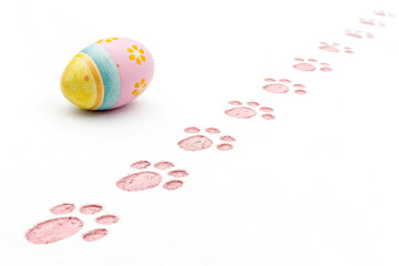 bunny footprints leading to a hidden Easter egg concept