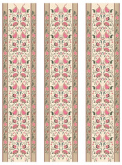 Floral border for digital printing