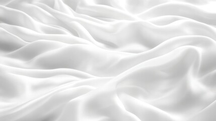 Obraz premium Elegant White Fabric Drapery: Luxurious Texture and Smooth Waves