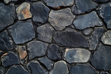 Fototapeta premium Rugged black stone surface texture for modern design projects, perfect for backgrounds, wallpapers, or artistic applications in contemporary aesthetics and trendy interior decor