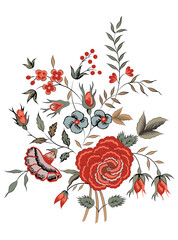 Floral Motif, illustration vector art