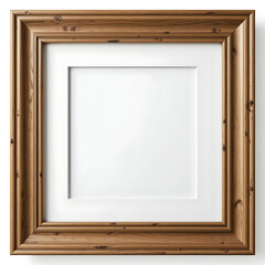 Set of picture frame with mat with cutout canvas isolated on white background AI Generated