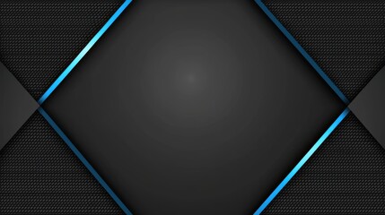Abstract Dark Background with Blue Lines: Geometric Design, Elegant and Modern Wallpaper