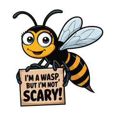 Fototapeta premium Cute Wasp Cartoon