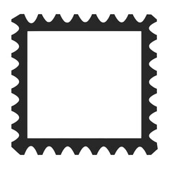Blank post stamp shape border square design vector