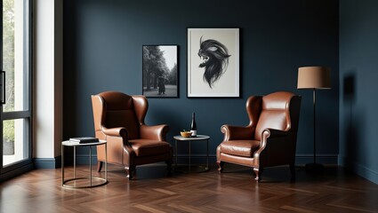 Elegant Interior with a Classic Armchair and Cozy Ambiance