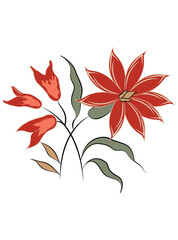 Floral Motif, illustration vector art