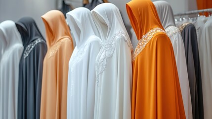 Vibrant Collection of Traditional Garments in Various Colors Displayed