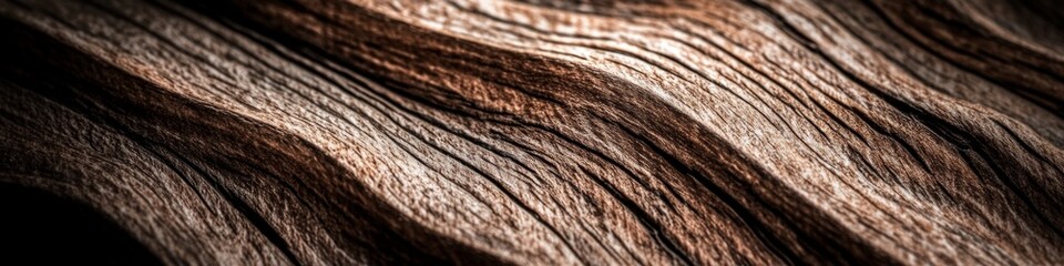 Obraz premium Intricate wood grain details in rich browns and blacks. A textured natural background.