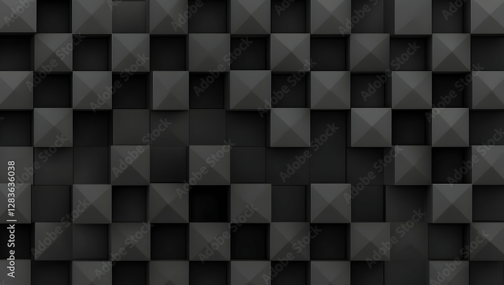 Poster abstract black geometric background with a triangular pattern, a seamless texture for design
