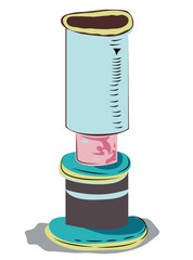 Antique Muhgal floral vase vector