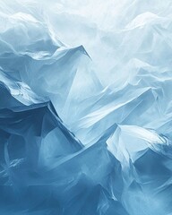 Obraz premium Abstract Icy Peaks: An ethereal, abstract composition evokes the majesty of icy mountain peaks with a blend of cool blues and crisp textures